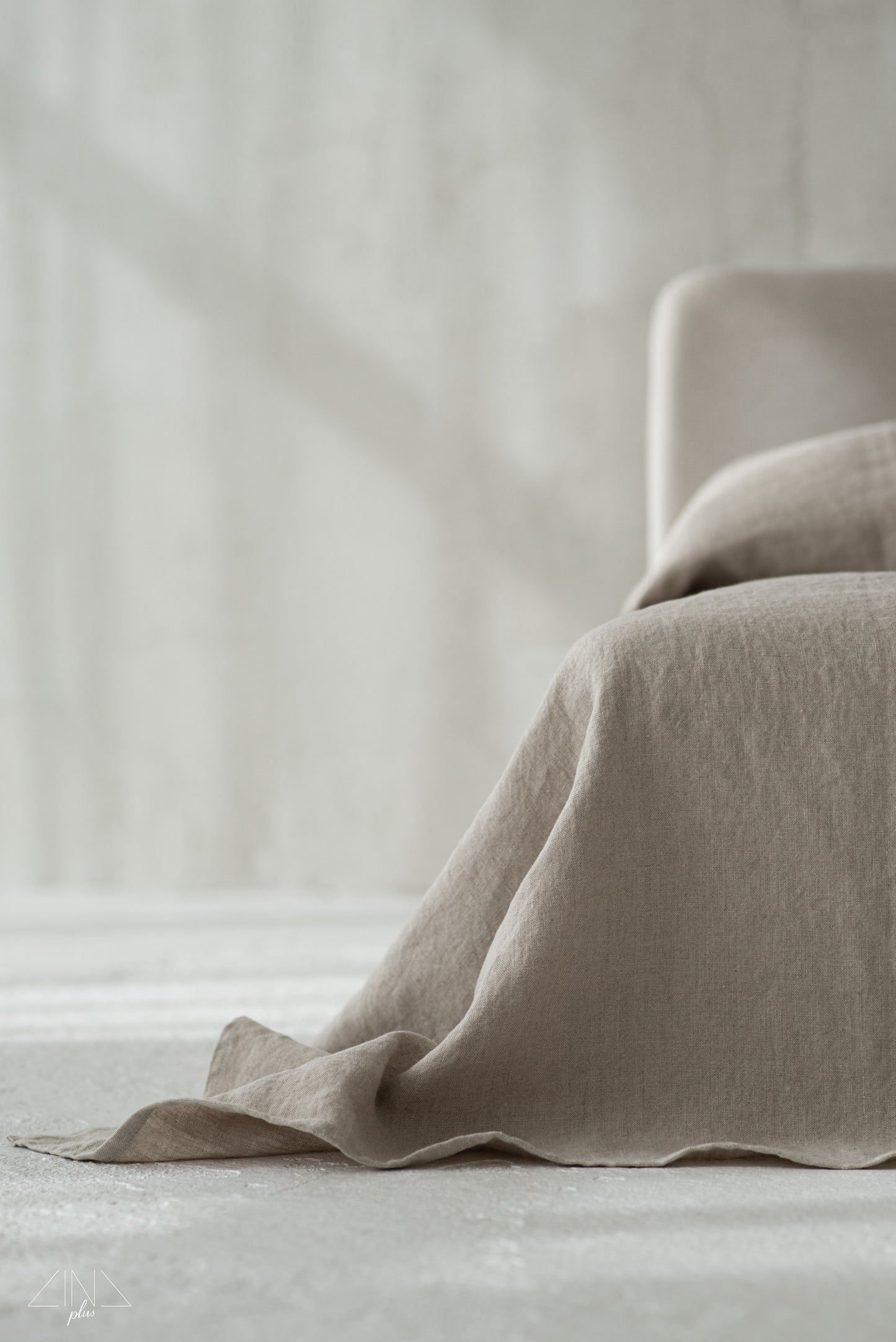 Custom Linen Bedspreads in NATURAL FLAX