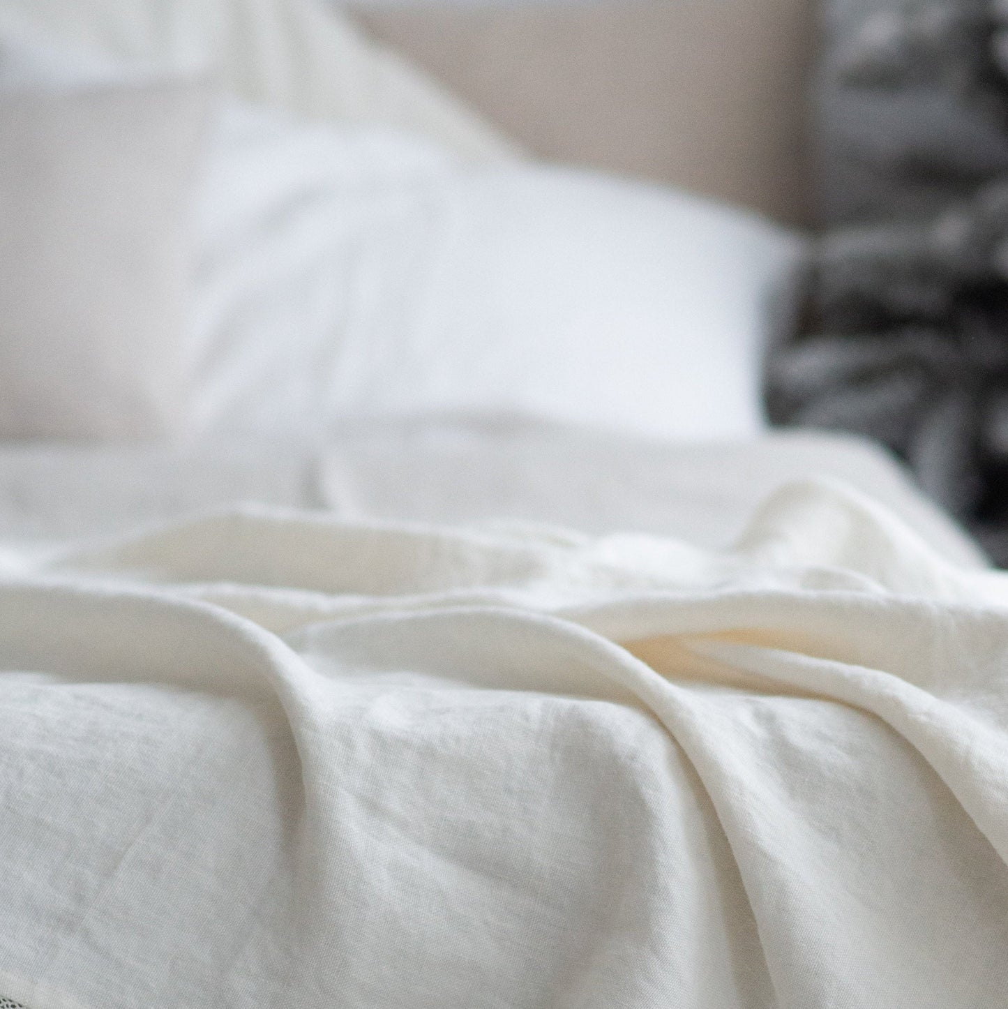 Superheavy Linen Flat Sheet in NEUTRAL