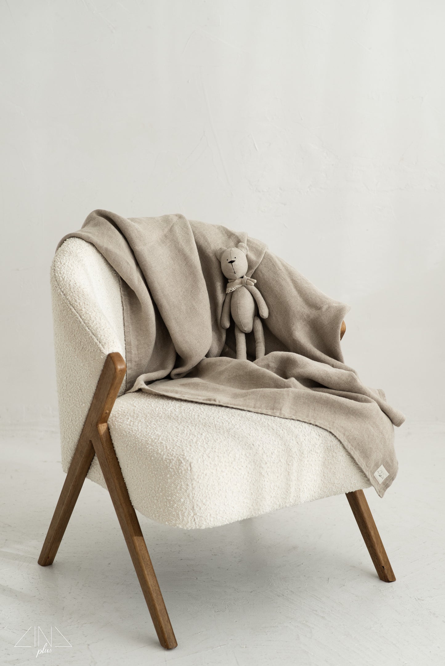 TWILLA Linen Baby Blanket in NATURAL
