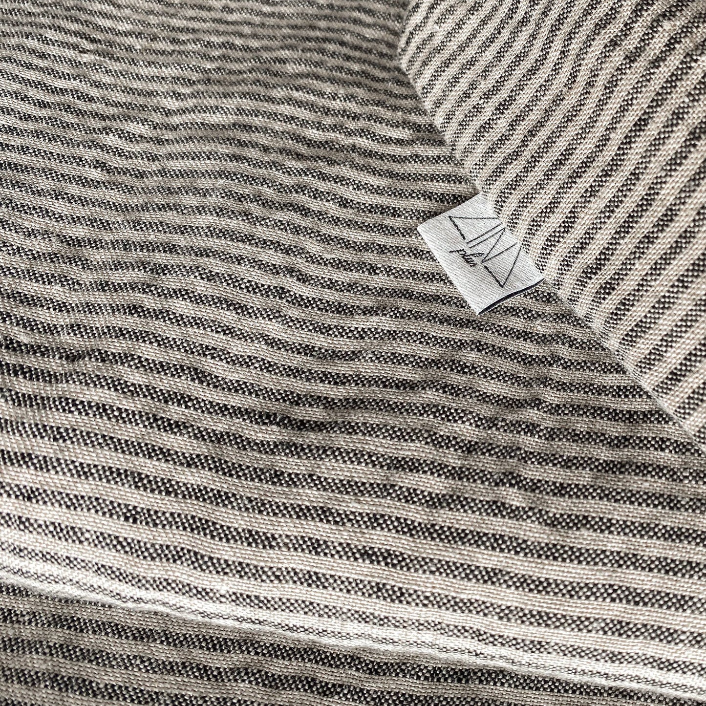Linen Fitted Sheet Set of 3 pcs. in Ticking Stripes