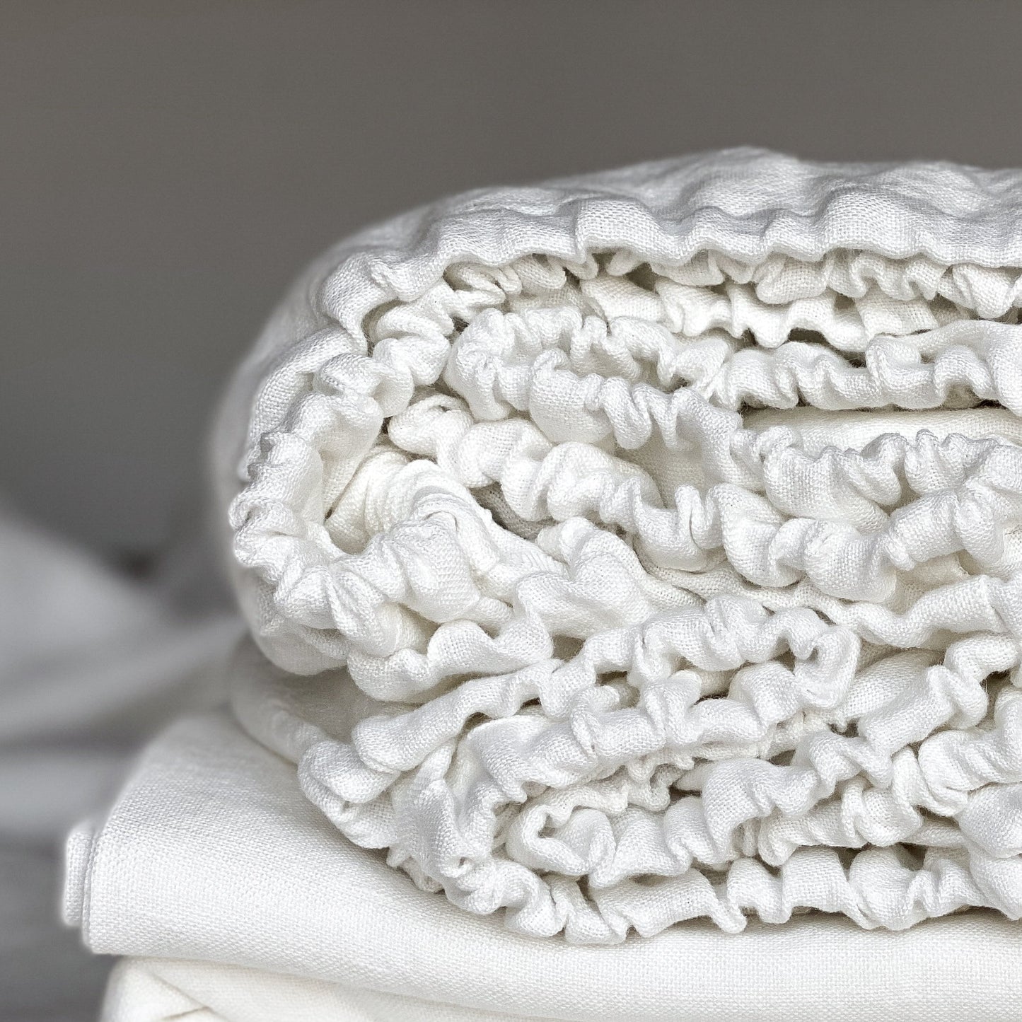 Custom Linen Bedding Off-White