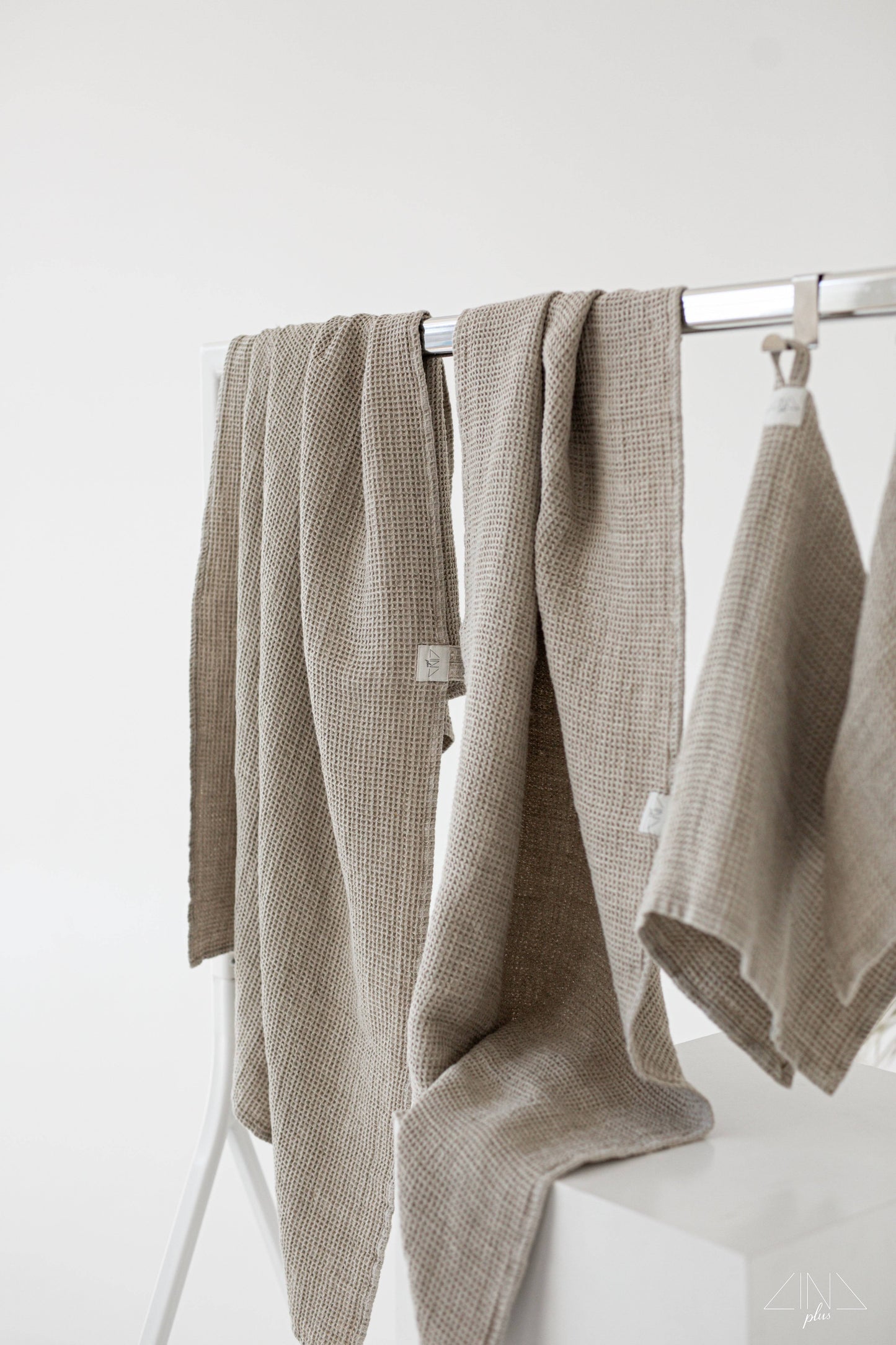 Linen Waffle Towel in NEUTRAL