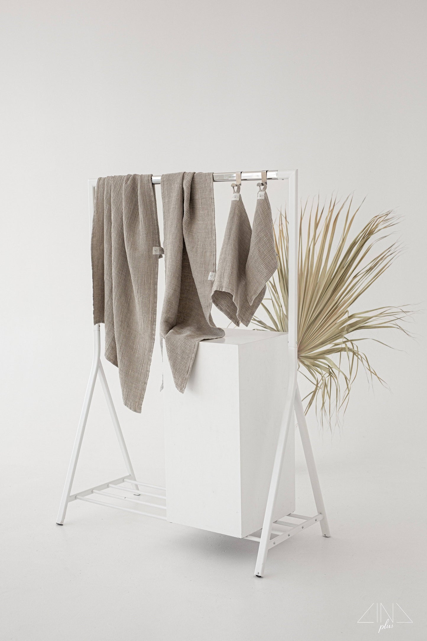 Linen Waffle Towel in NEUTRAL