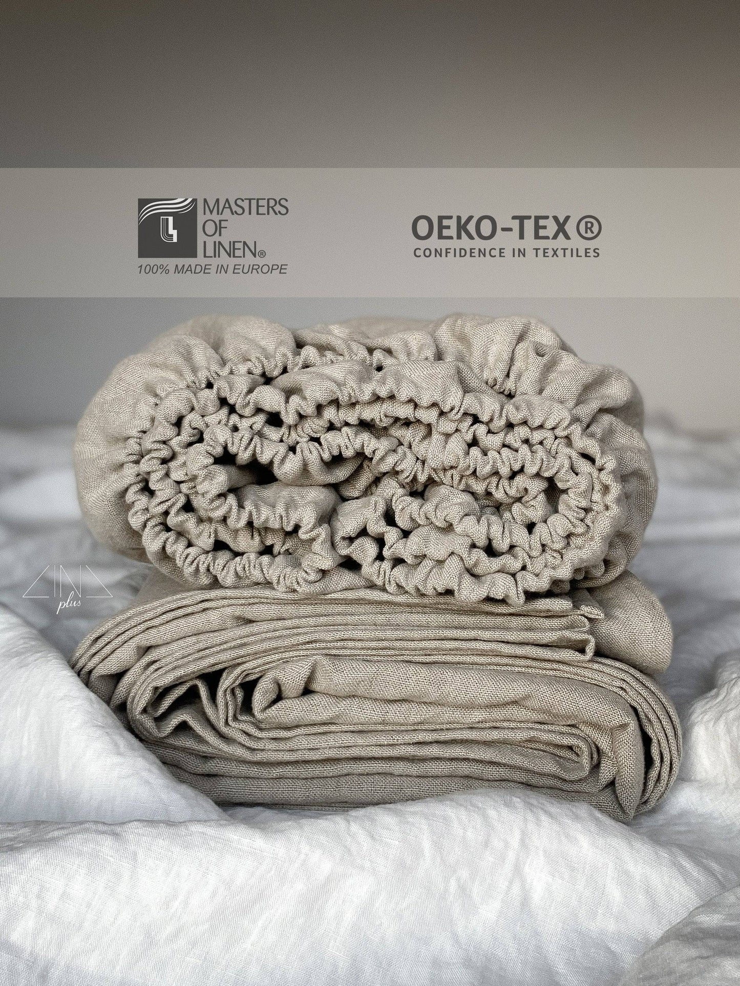 Superheavy Linen Sheet Set of 2 pcs. in NEUTRAL