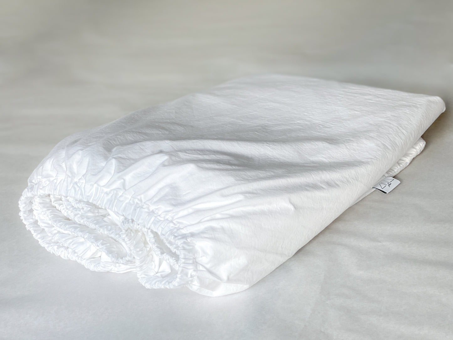 Percale Cotton Bedding Set in White