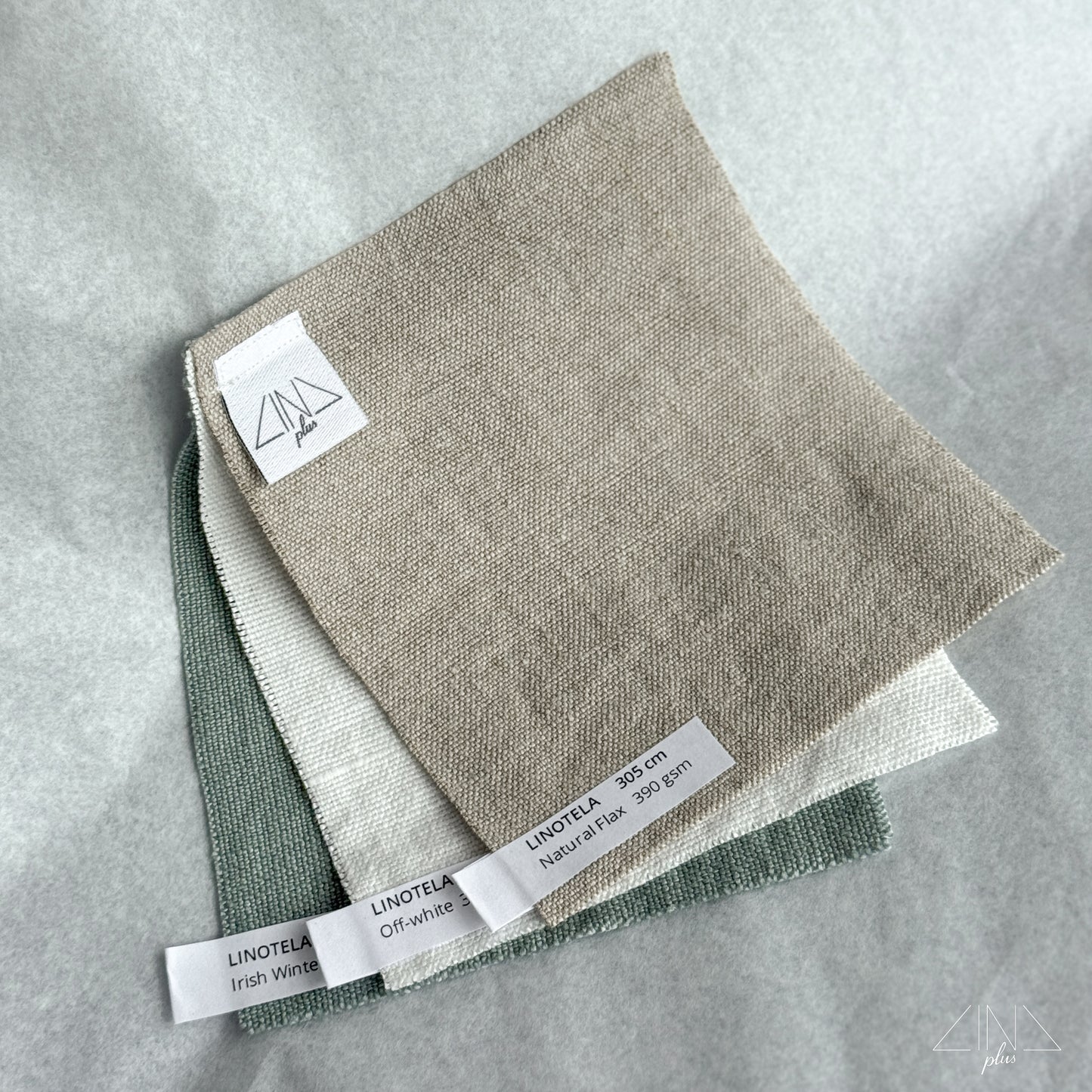 Custom Bedding: Natural Linen / White Percale TC420