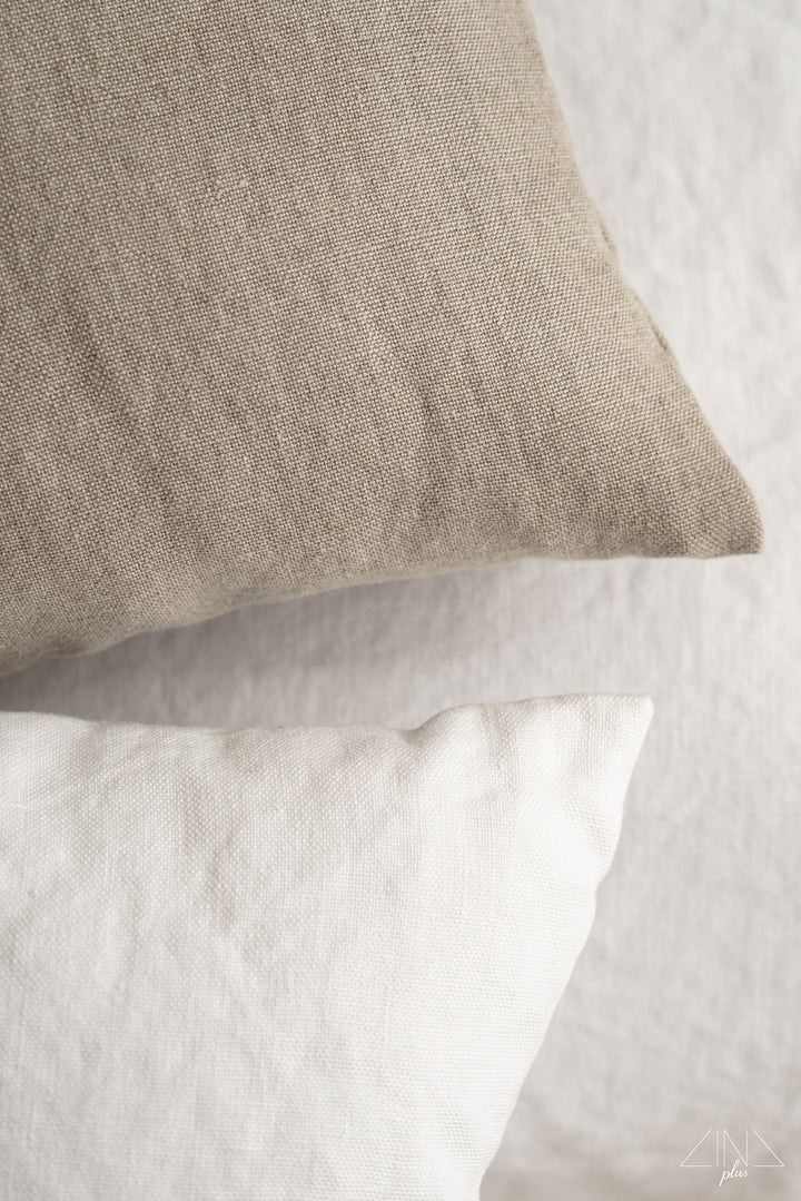 Super-Heavy Linen Pillowcase in NEUTRAL