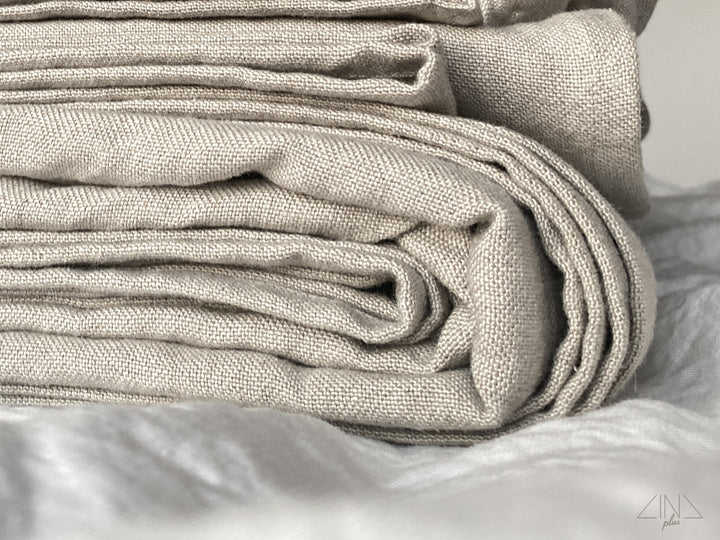 Superheavy Linen Flat Sheet in NEUTRAL