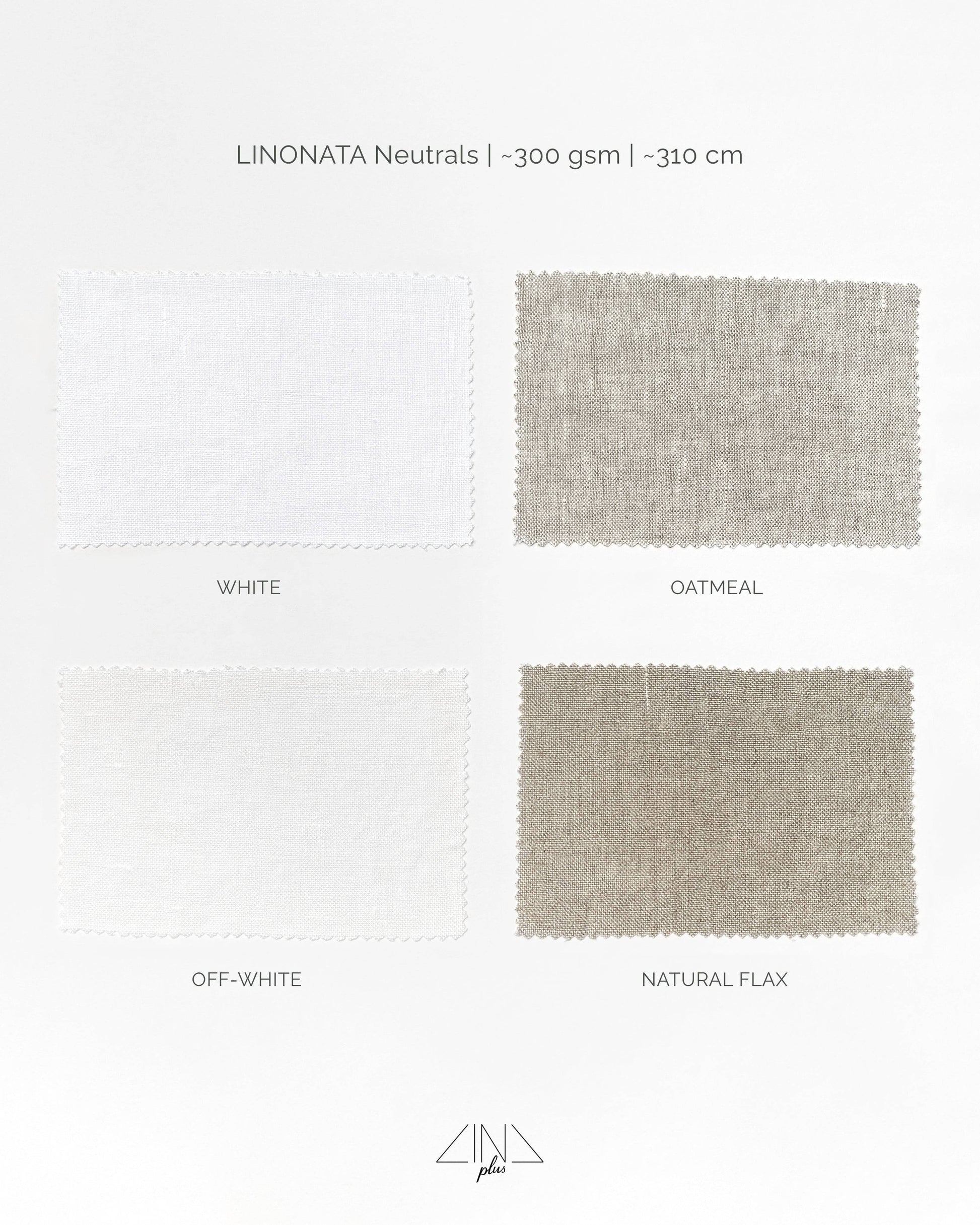 Heavy Undyed Linen Neutral color samples.