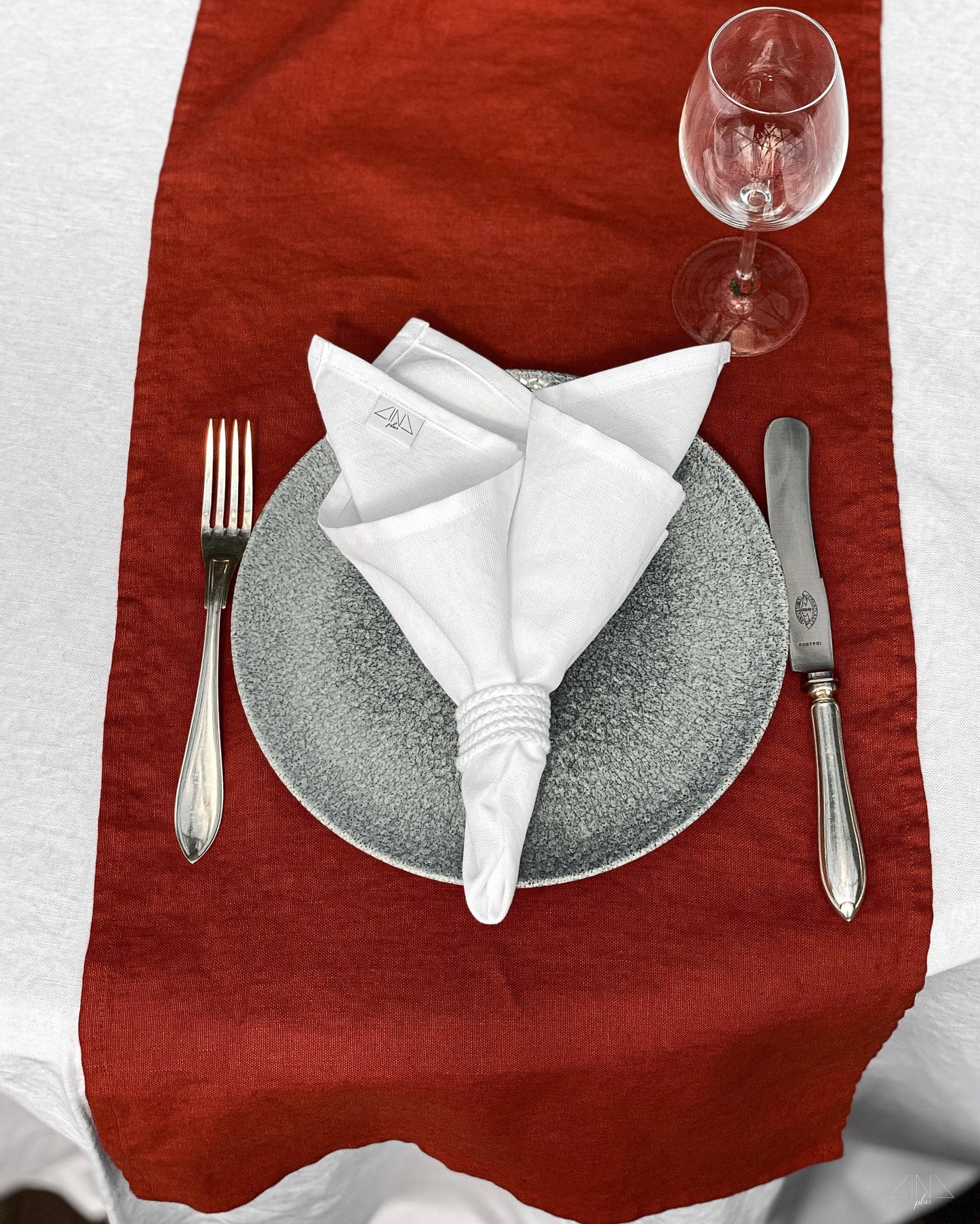 Linen-Cotton Napkin in WHITE